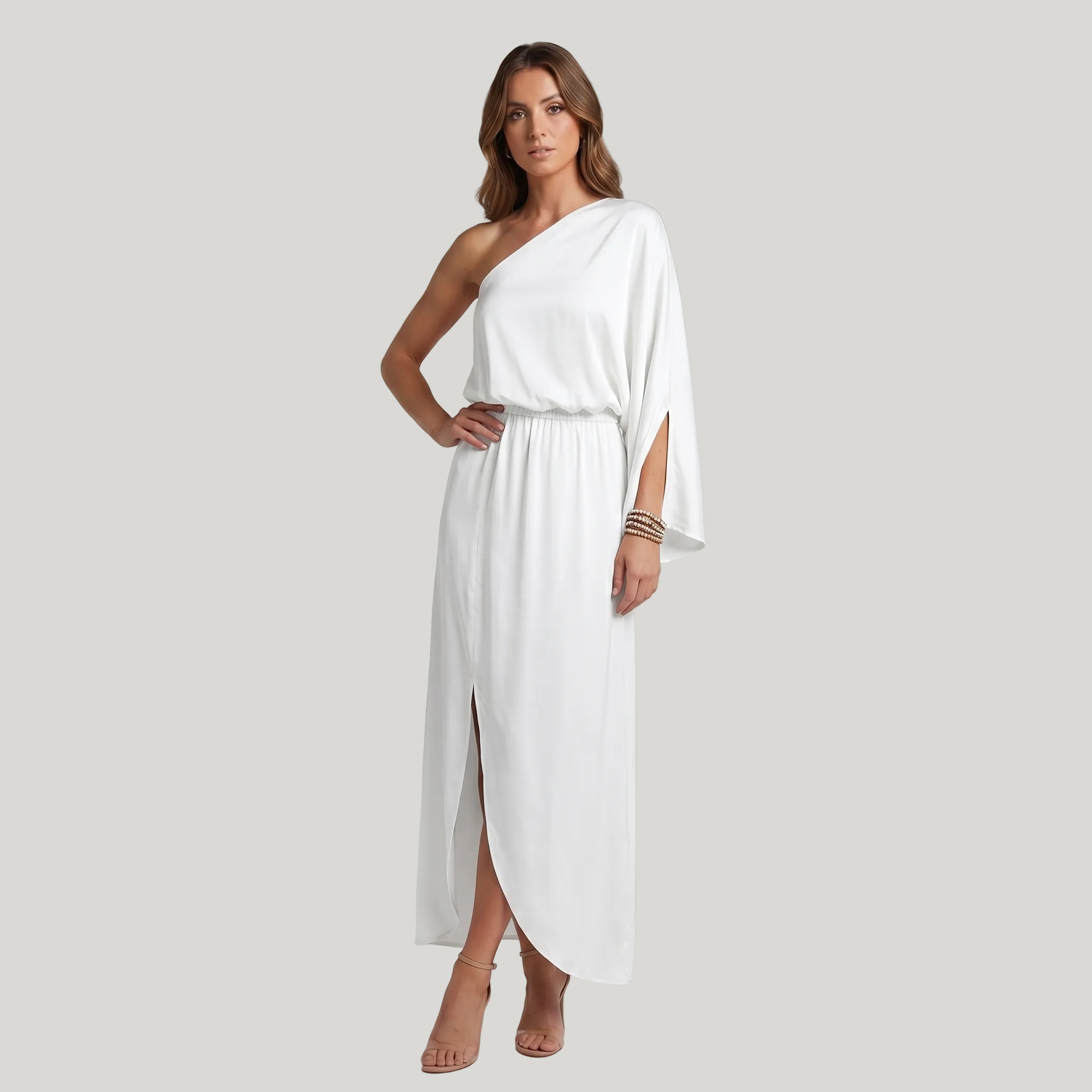 Éléonore | Robe d'invitée de mariage – Élégante robe maxi à une épaule