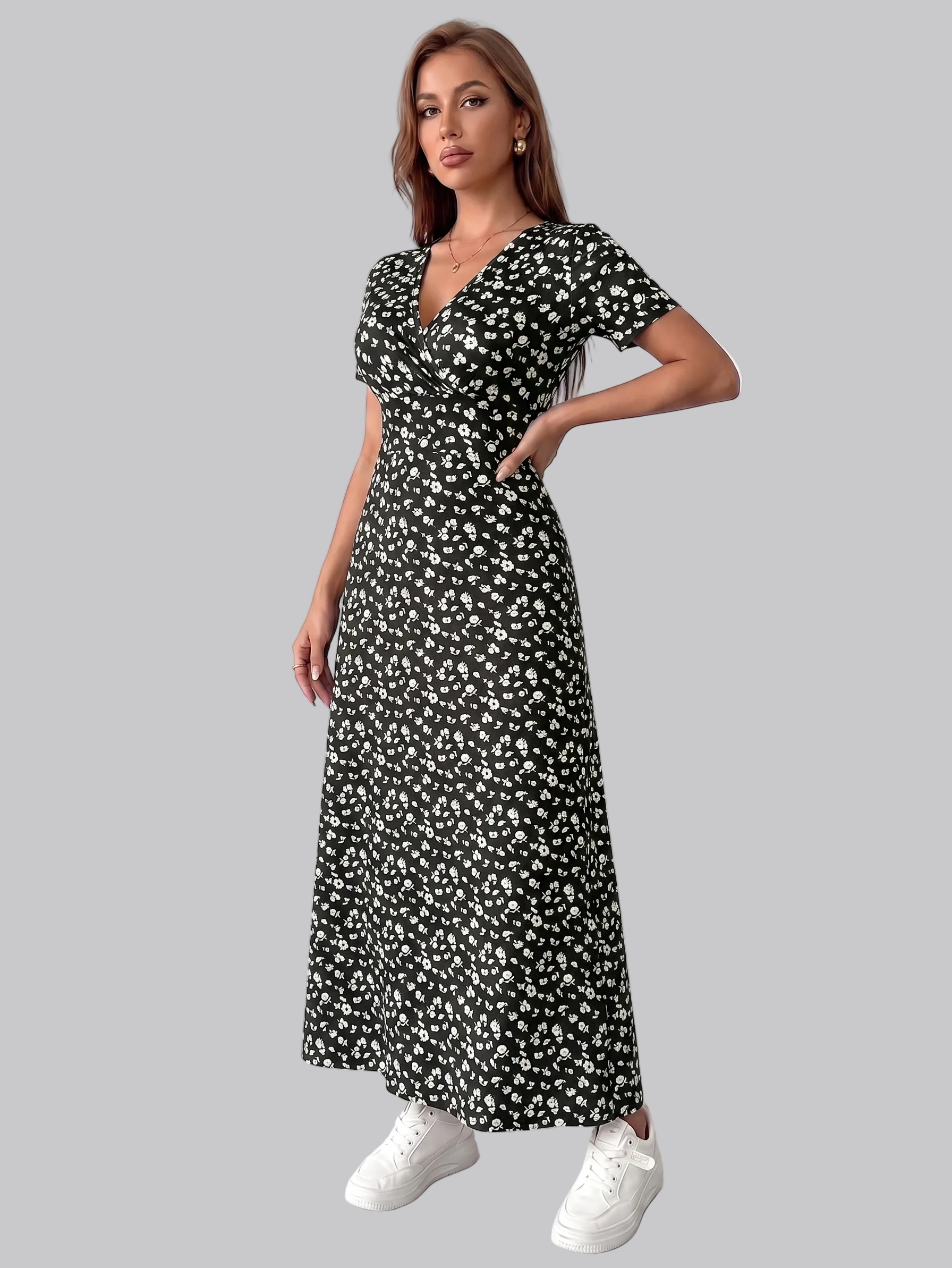 Yulivette | Robe longue sophistiquée – Élégante robe à motif floral pour toutes occasions