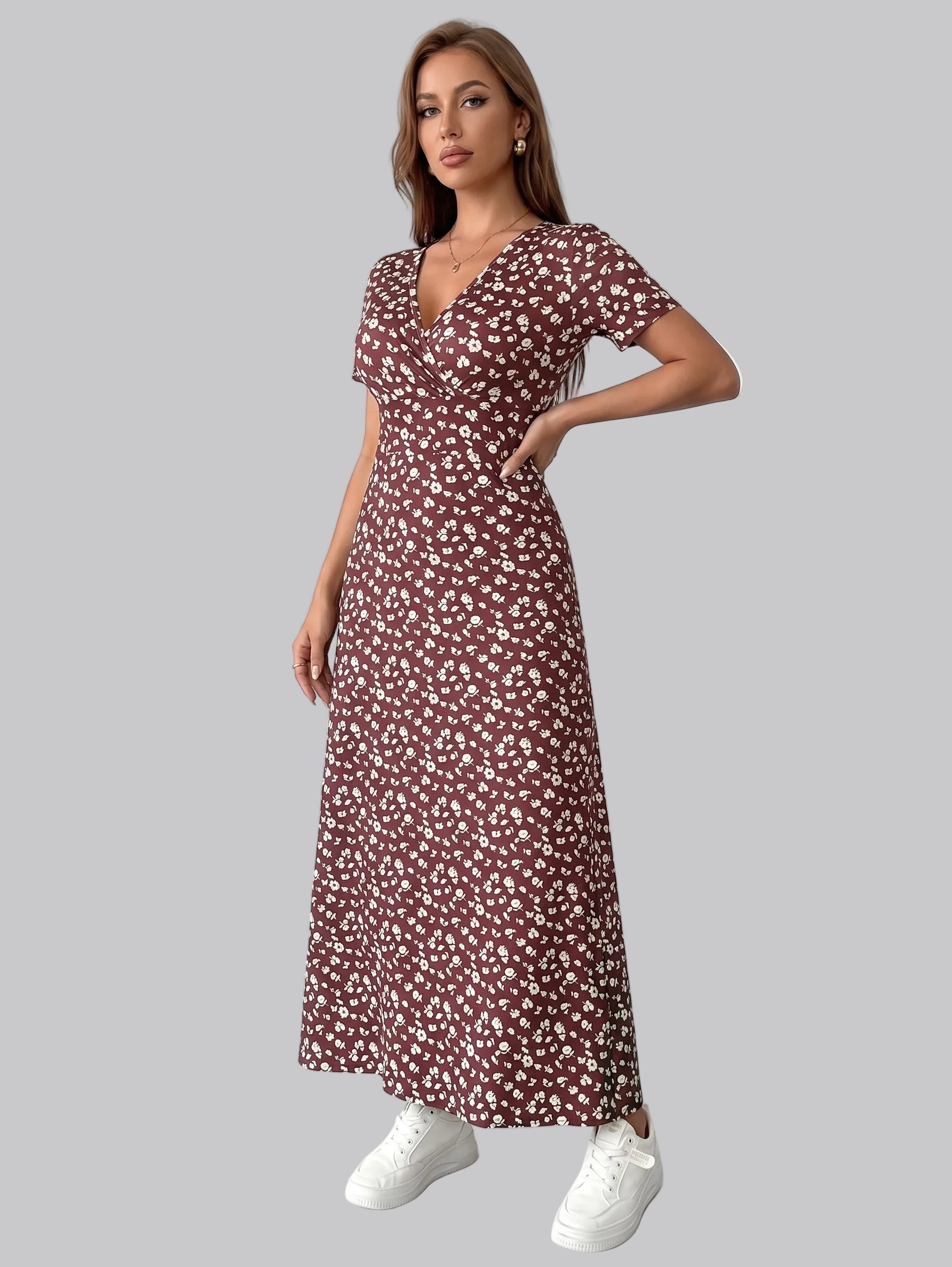 Yulivette | Robe longue sophistiquée – Élégante robe à motif floral pour toutes occasions