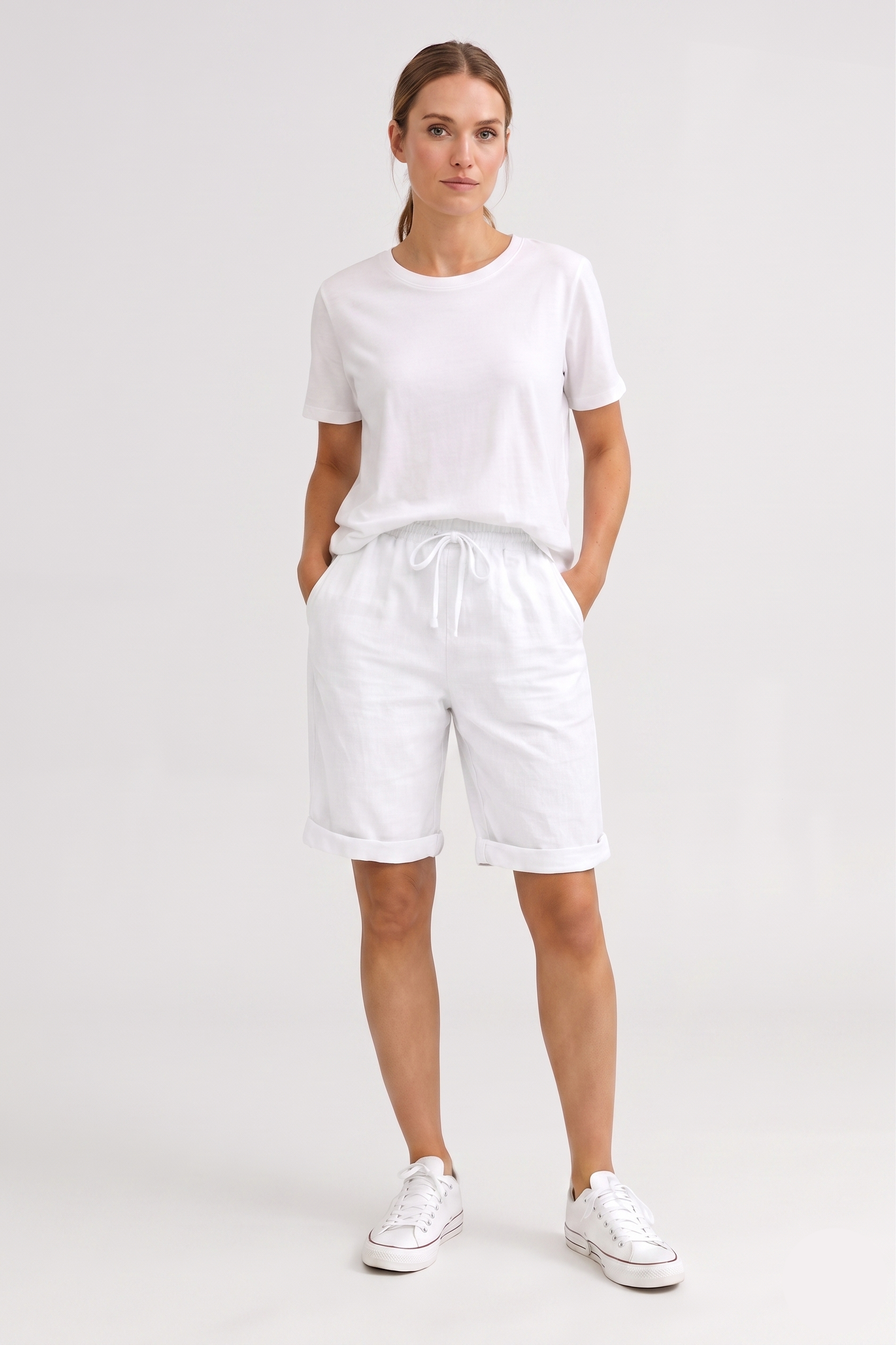 Aveline | Pantalon capri en lin – Pantalon décontracté et confortable pour les journées chaudes
