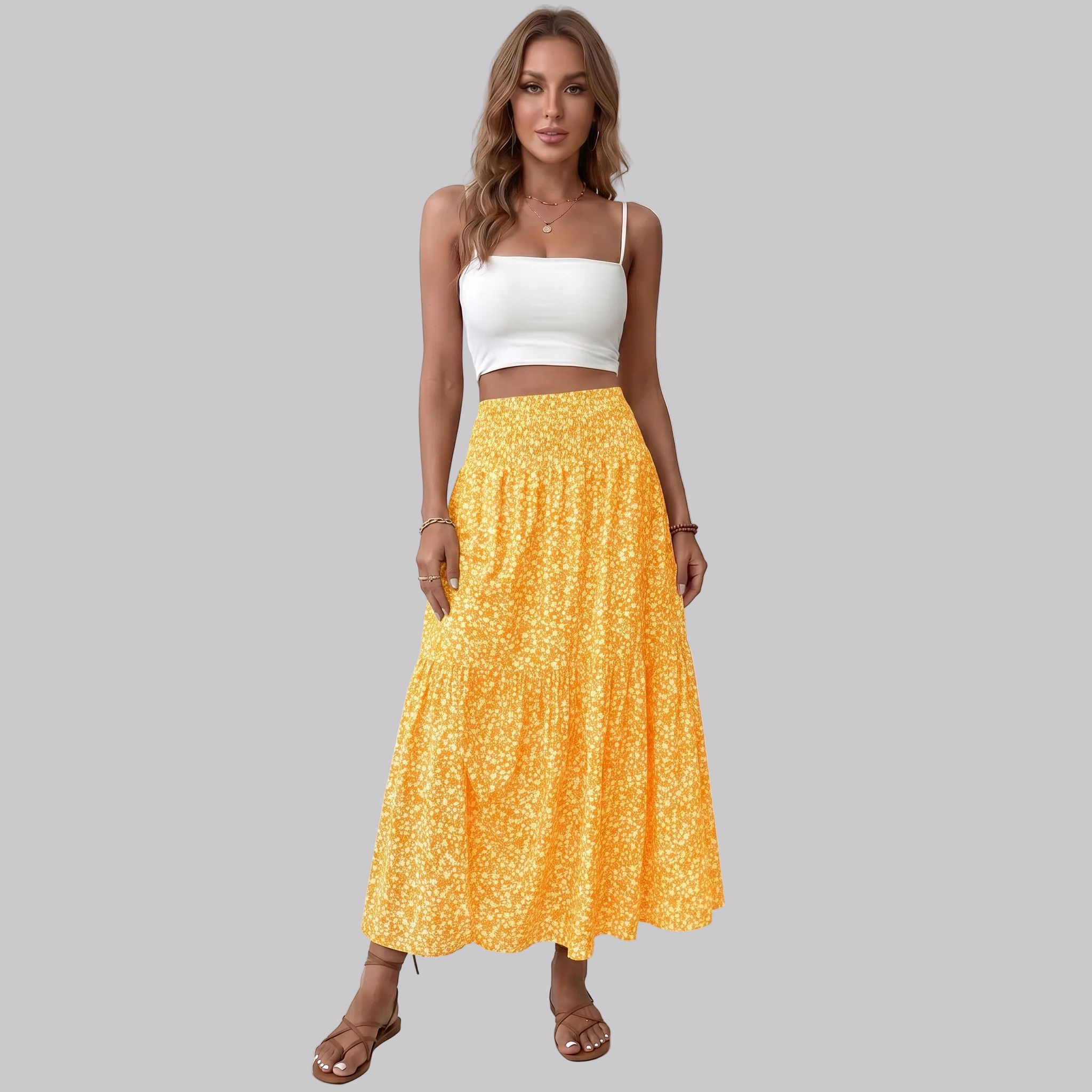 Maja | Jupe à fleurs – Jupe élégante à taille structurée et motif floral