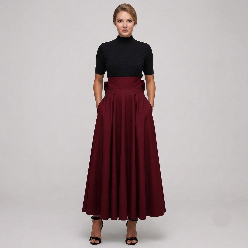 Larissa | Jupe Maxi – Jupe noire élégante pour les occasions festives