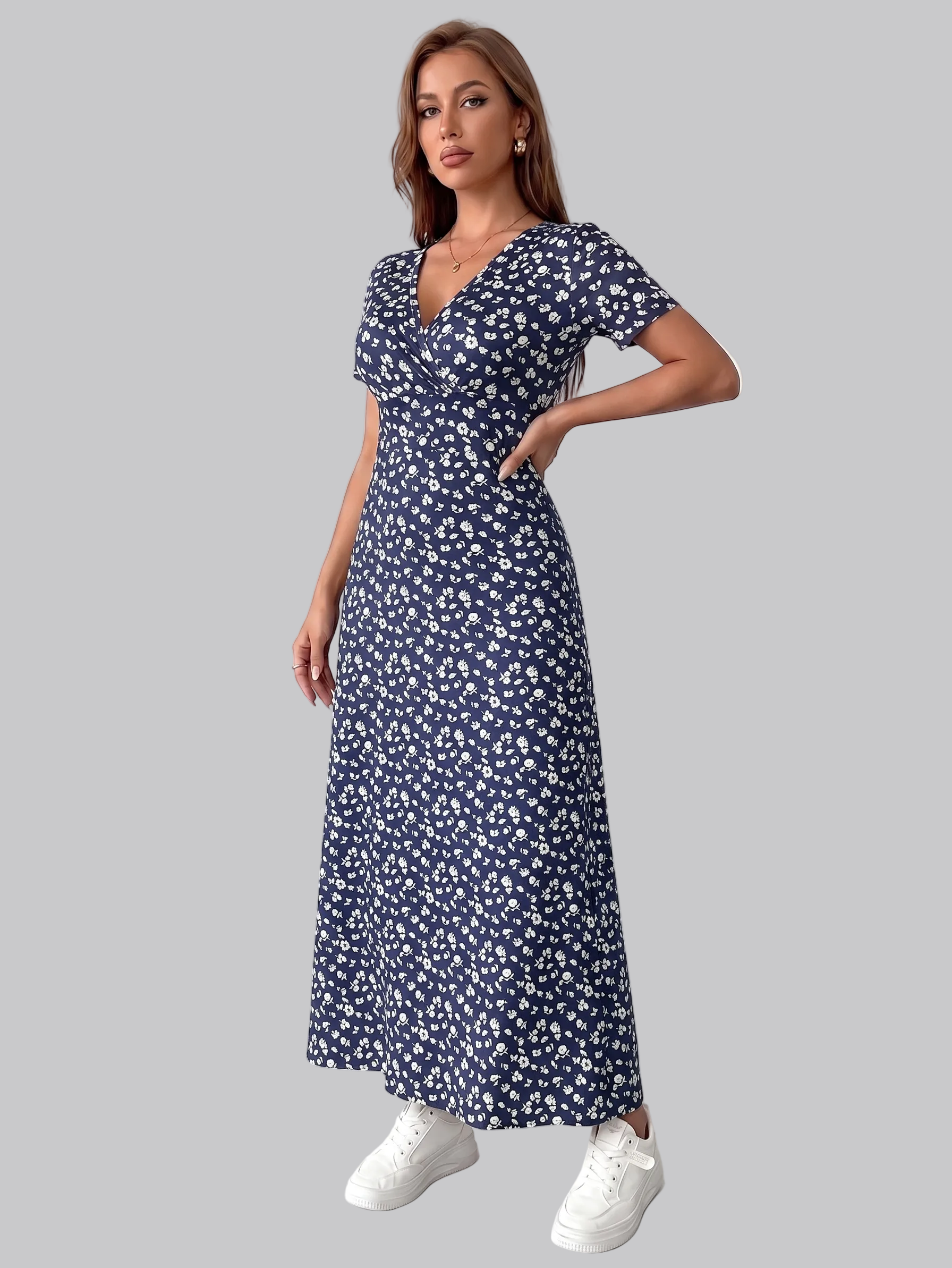 Yulivette | Robe longue sophistiquée – Élégante robe à motif floral pour toutes occasions