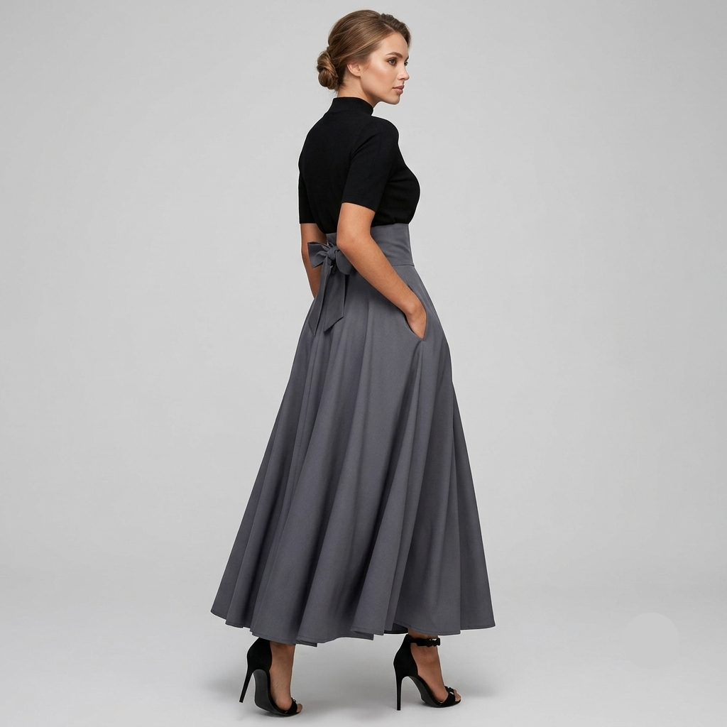 Larissa | Jupe Maxi – Jupe noire élégante pour les occasions festives