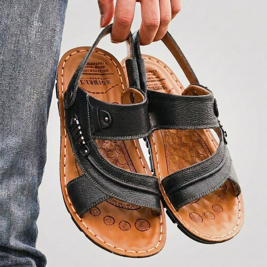 Sandales confort | Sandales orthopédiques réglables – Sandales respirantes et maintenantes pour homme