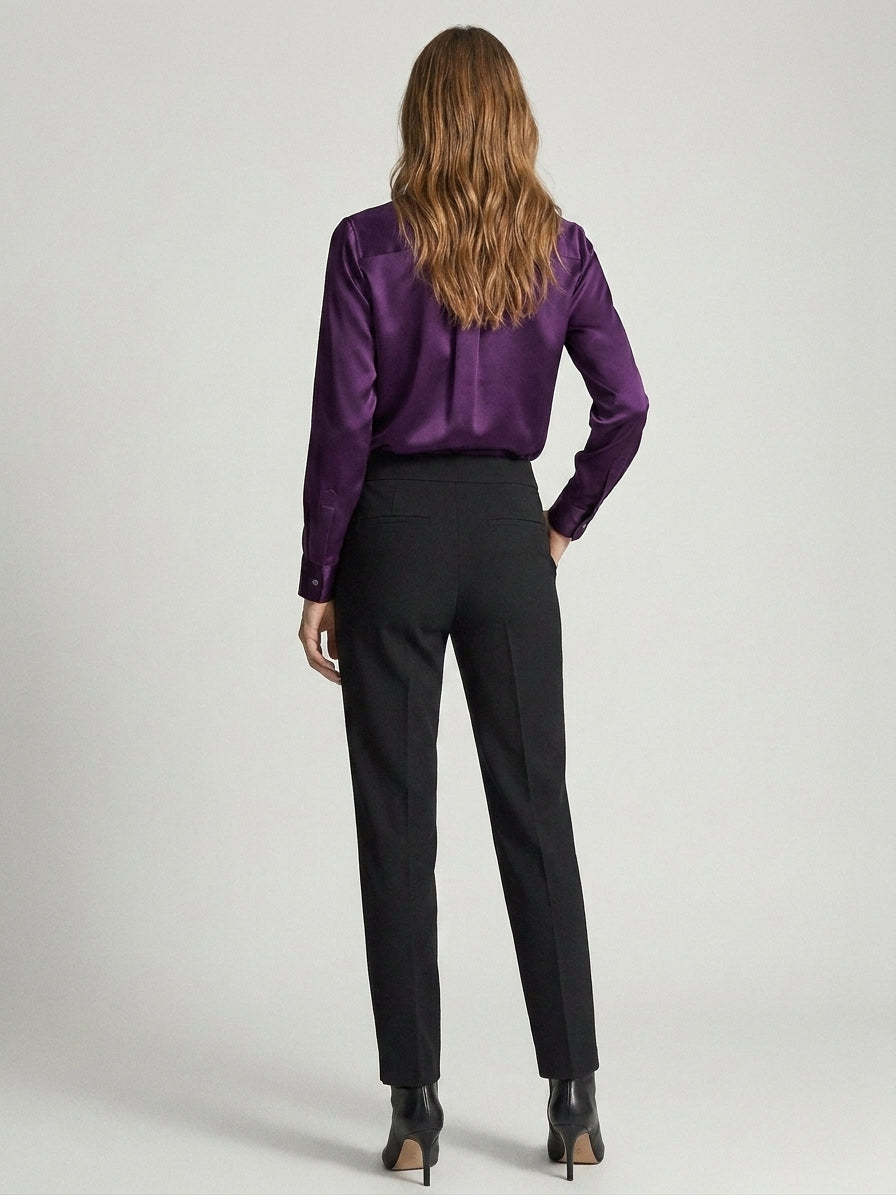 Gaby | Blouse en soie pour femme – Blouse élégante à col classique et boutons