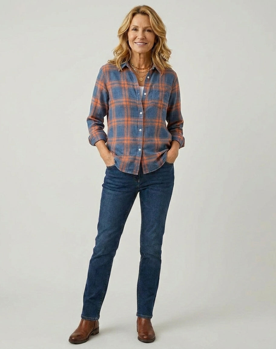 Katarzyna | Chemise à carreaux – Chemise à carreaux chic pour le printemps et l'automne