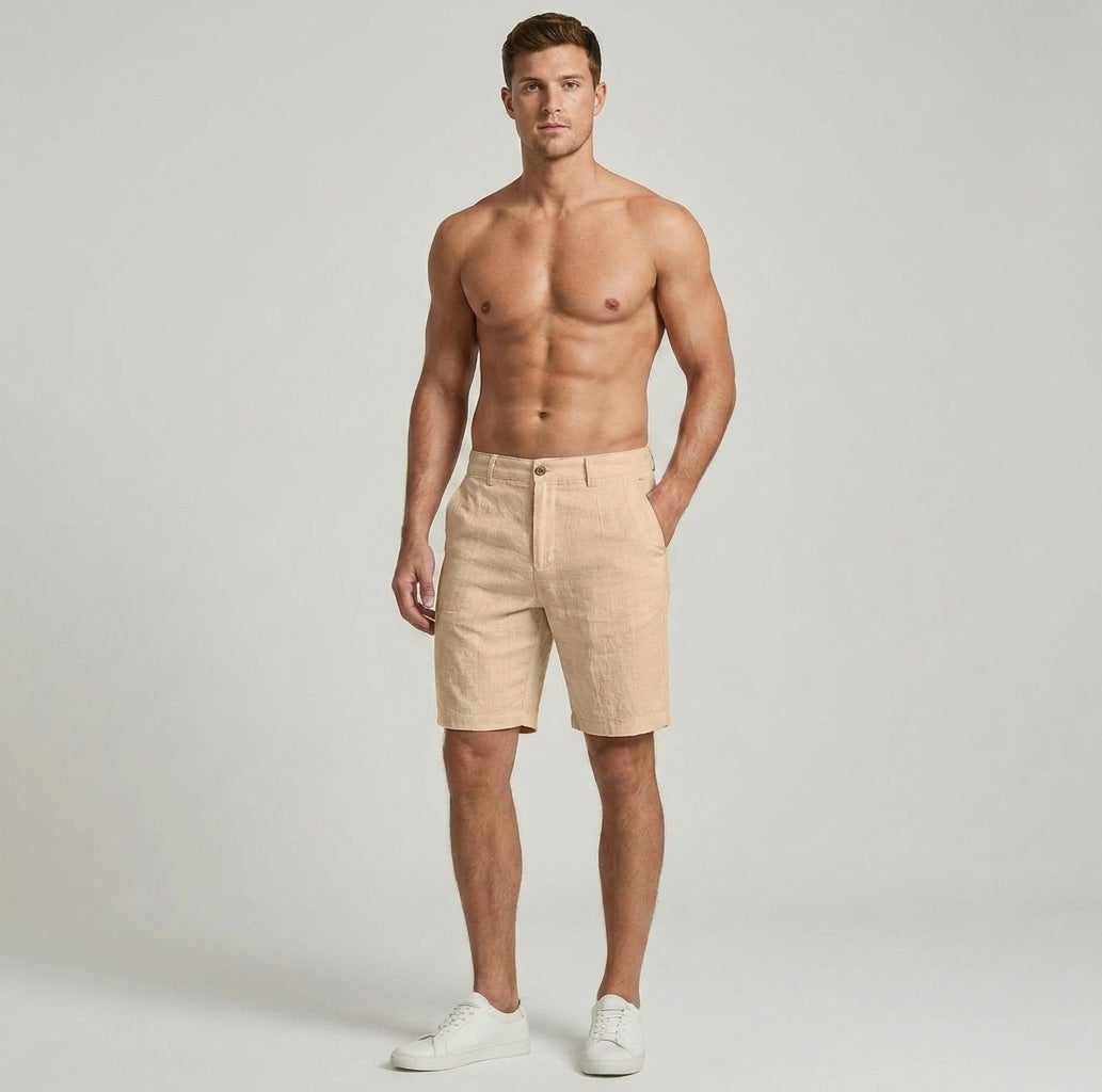 Style estival | Short en lin pour homme – Short décontracté confortable pour les soirées d'été