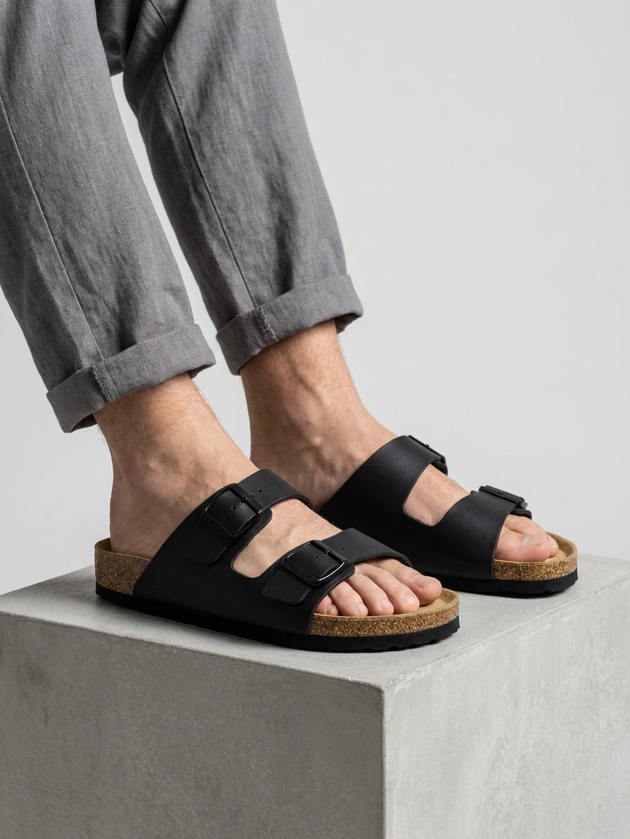 Sandales pour homme | Sandales confortables à boucles réglables – Semelle antidérapante pour le quotidien et la détente