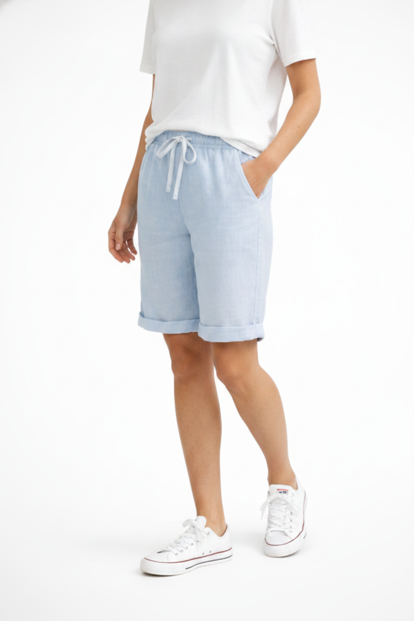 Aveline | Pantalon capri en lin – Pantalon décontracté et confortable pour les journées chaudes