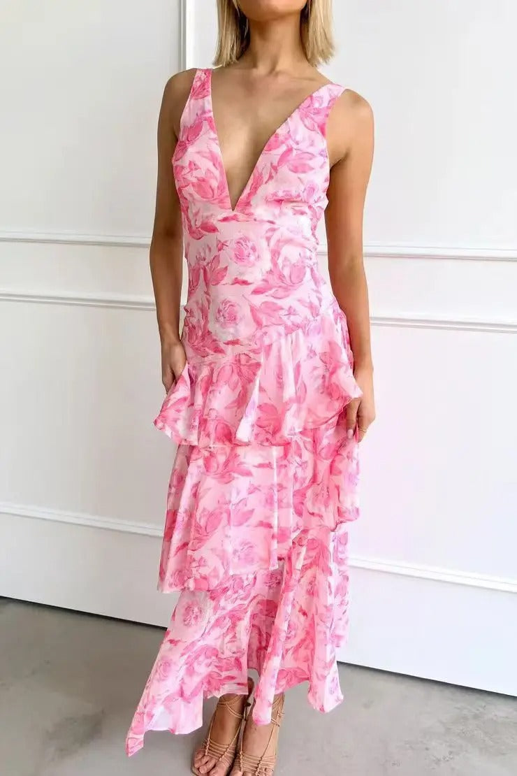 Isabelle | Robe d'invitée de mariage – Élégante robe maxi avec fente pour femme