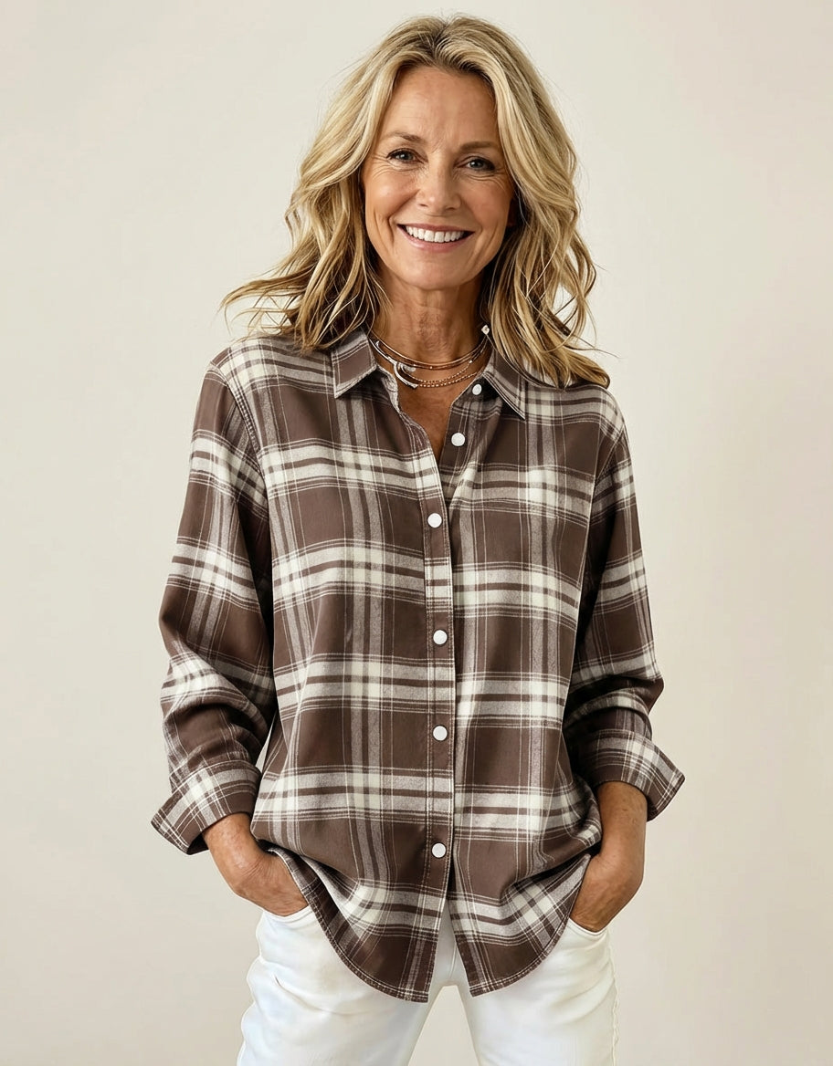 Katarzyna | Chemise à carreaux – Chemise à carreaux chic pour le printemps et l'automne