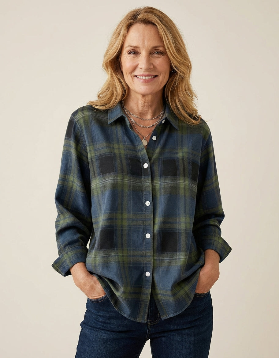Katarzyna | Chemise à carreaux – Chemise à carreaux chic pour le printemps et l'automne