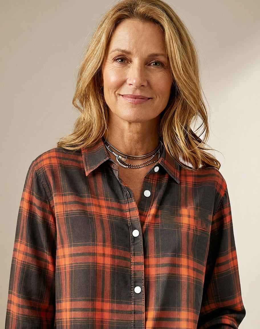 Katarzyna | Chemise à carreaux – Chemise à carreaux chic pour le printemps et l'automne
