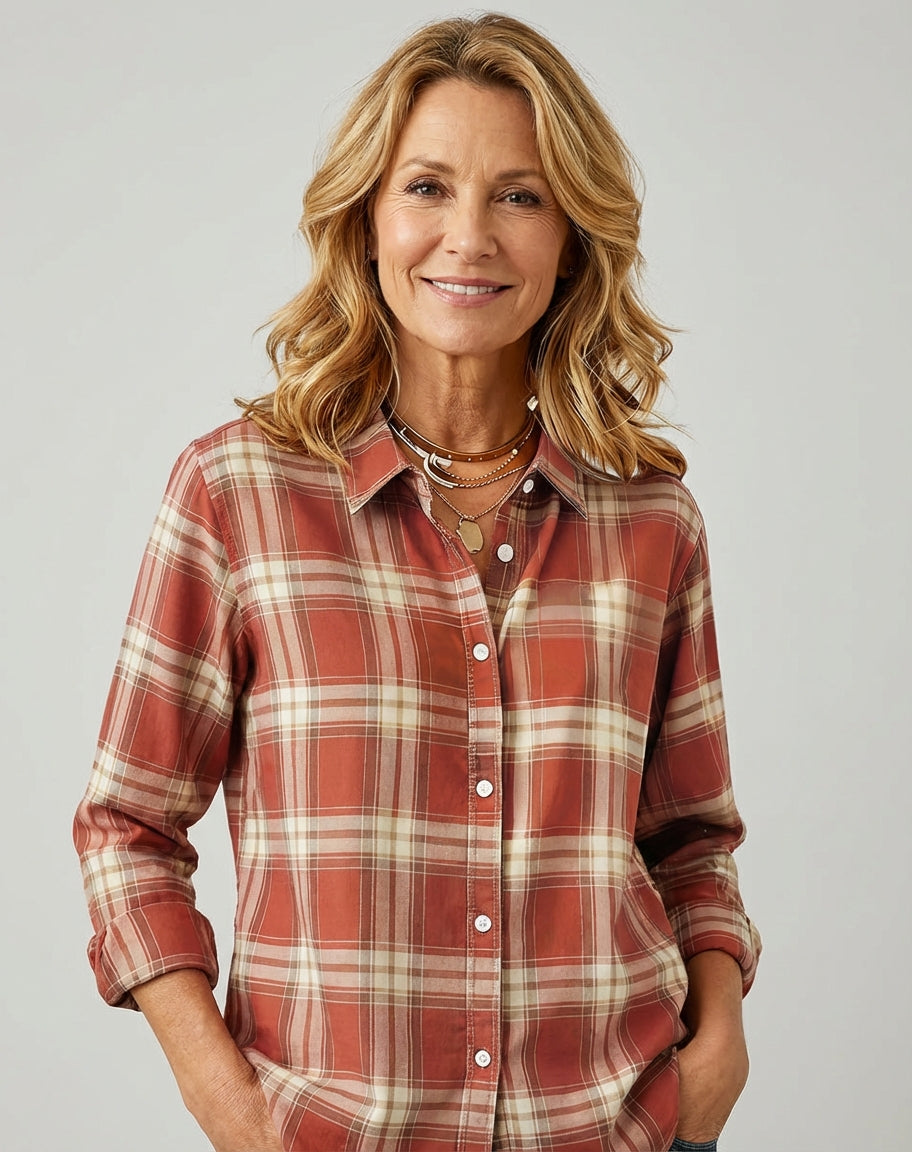 Katarzyna | Chemise à carreaux – Chemise à carreaux chic pour le printemps et l'automne