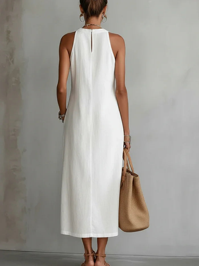 Léonie | Robe Longue en Dentelle – Élégante Robe Maxi à Épaules Dénudées avec Poches