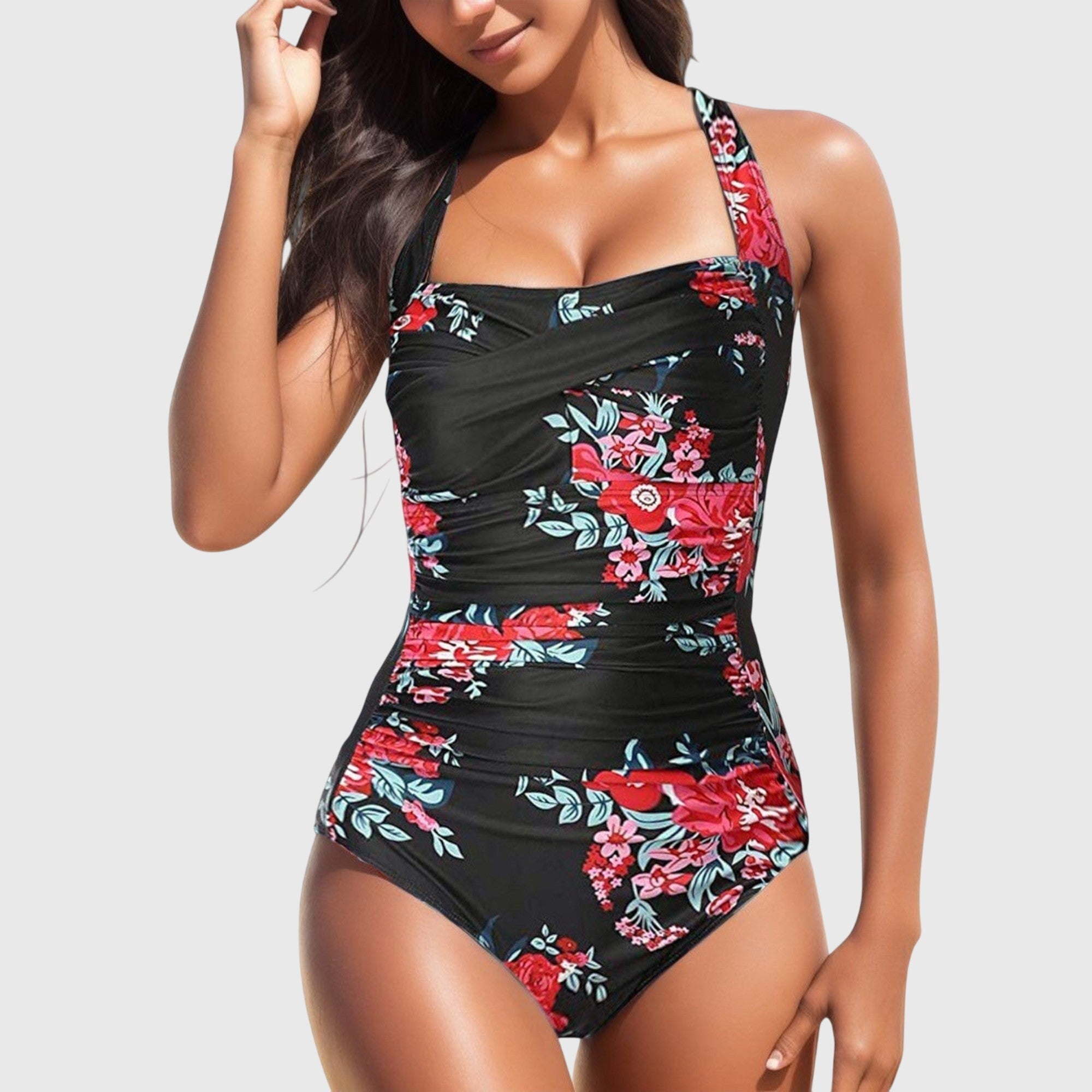Lina | Maillot de bain – Maillot flatteur à motif floral pour l'été