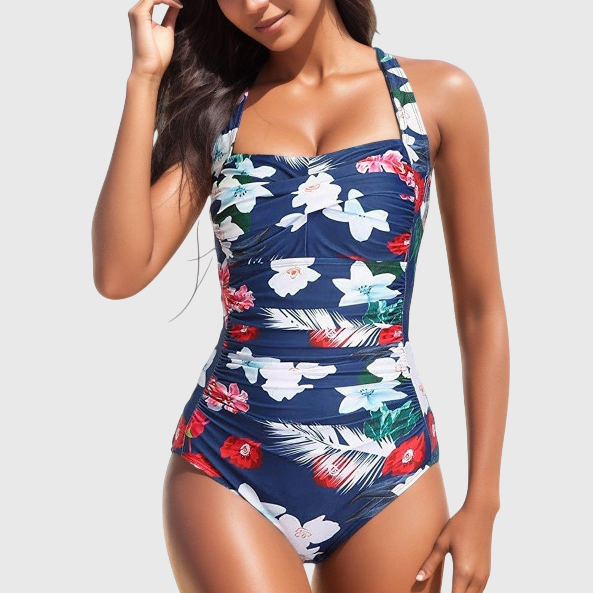 Lina | Maillot de bain – Maillot flatteur à motif floral pour l'été