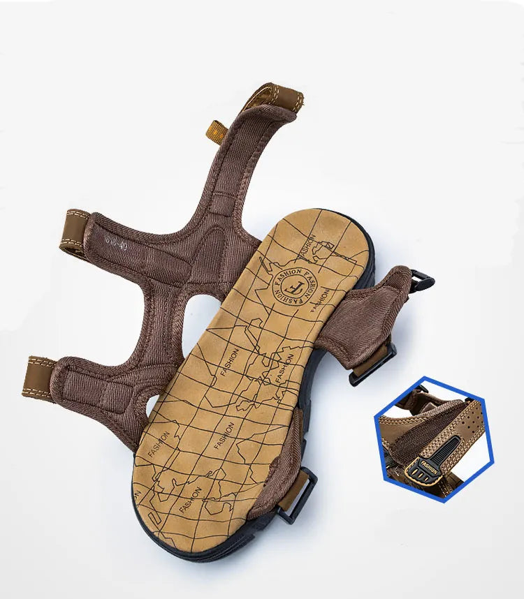 Homme | Sandales confort – Sandales orthopédiques ergonomiques d'été à structure respirante et semelle rembourrée