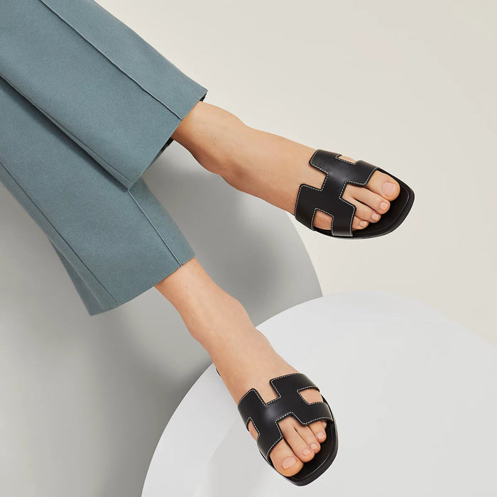 Sandra | Sandales en cuir pour femme – Sandales confortables à brides en H pour le quotidien et les vacances